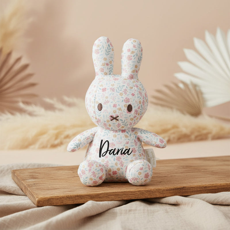 Kuscheltier Hase Lucky Blossom all-over-print, 20 cm  x Miffy