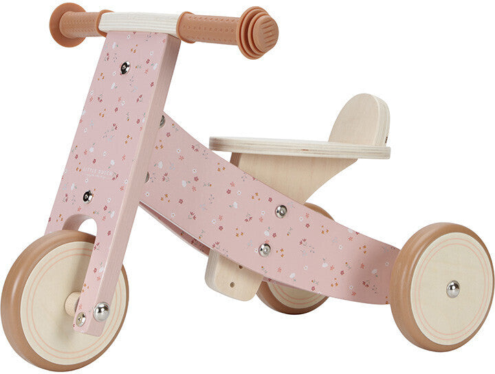 Personalized Pink Wooden Tricycle with Name – Gift for Toddlers