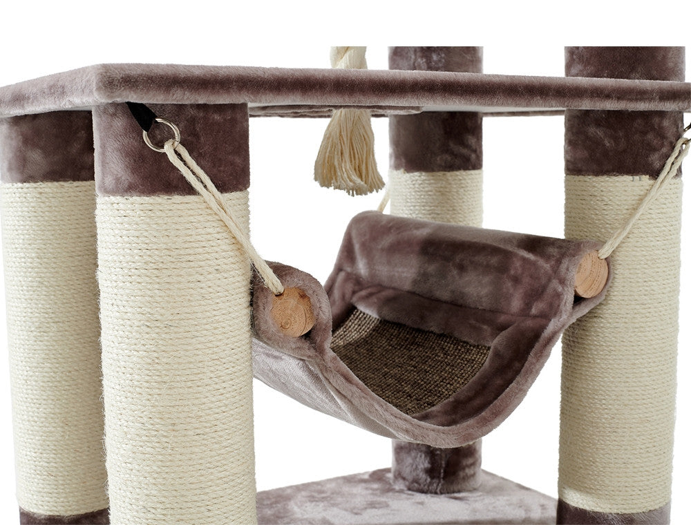 Nobby Deckenkratzbaum Telde Cappuccino mit Höhle, Hängematte und Liegeflächen