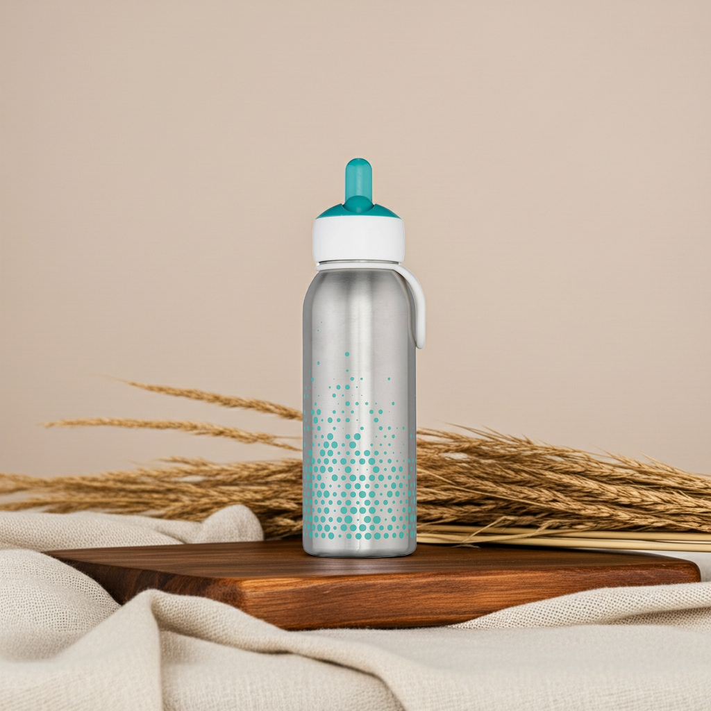 Thermoflasche Flip-up 350 ml Türkis – Mepal Trinkflasche für Kinder
