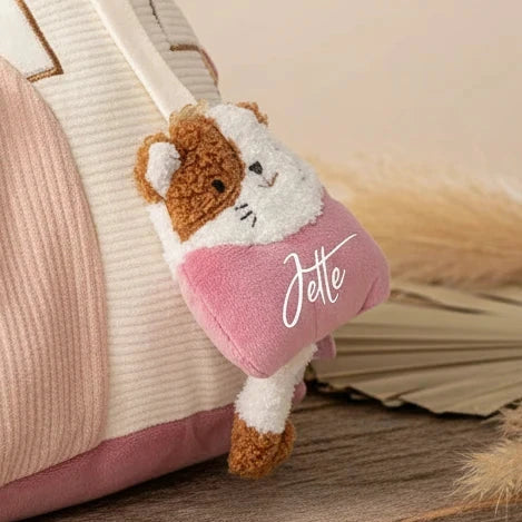 Personalisiertes Aktivitaeten Dreieck mit Blumen Design fuer Babys zur Foerderung von Motorik, Greifen und Entdecken