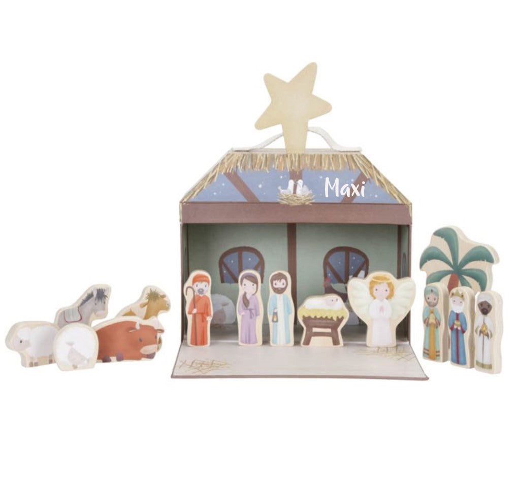Weihnachtskrippe X-Mas mit Spielkoffer