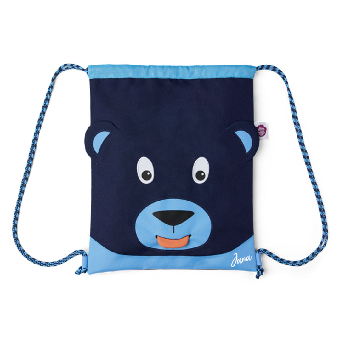 Sportbeutel Bär, blau | Affenzahn