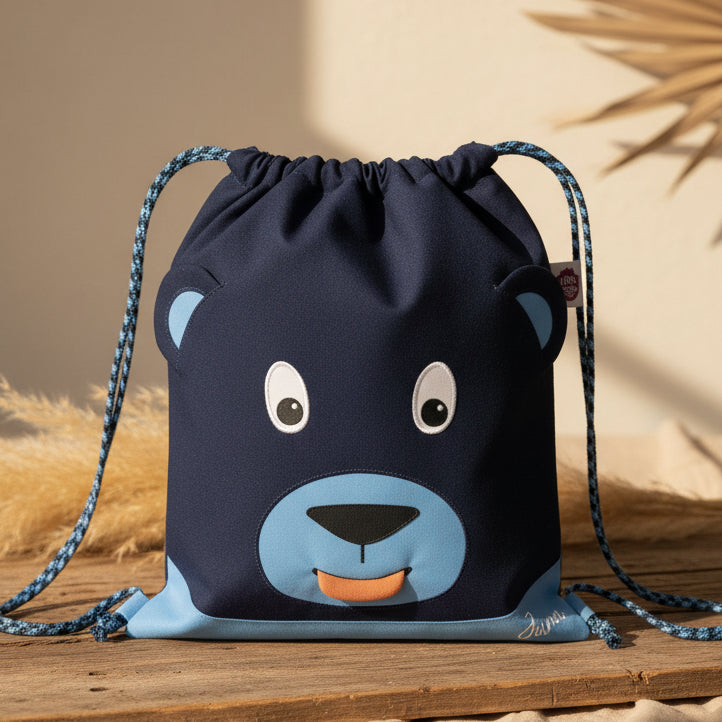Sportbeutel Bär, blau | Affenzahn