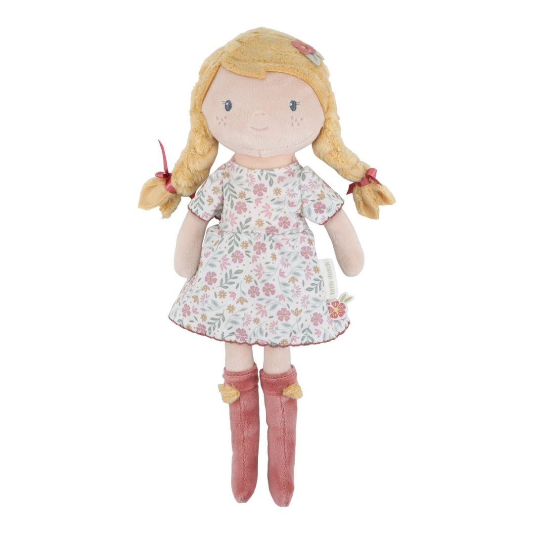 Weiche Stoffpuppe Julia 35 cm als Kuschelpuppe fuer Kinder zum Spielen und Kuscheln