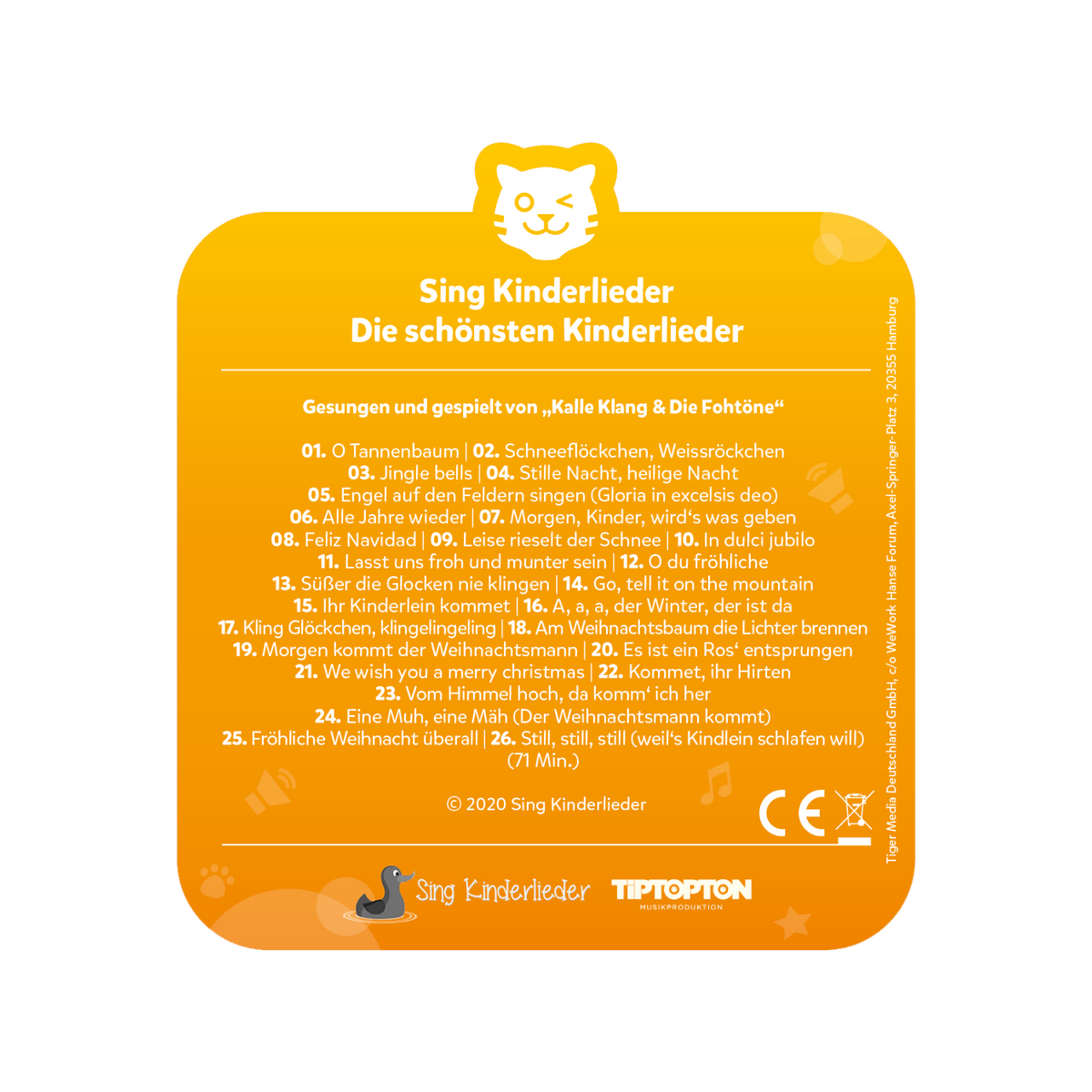 tigercard Die schönsten Weihnachtslieder – Originalansicht von TigerMedia