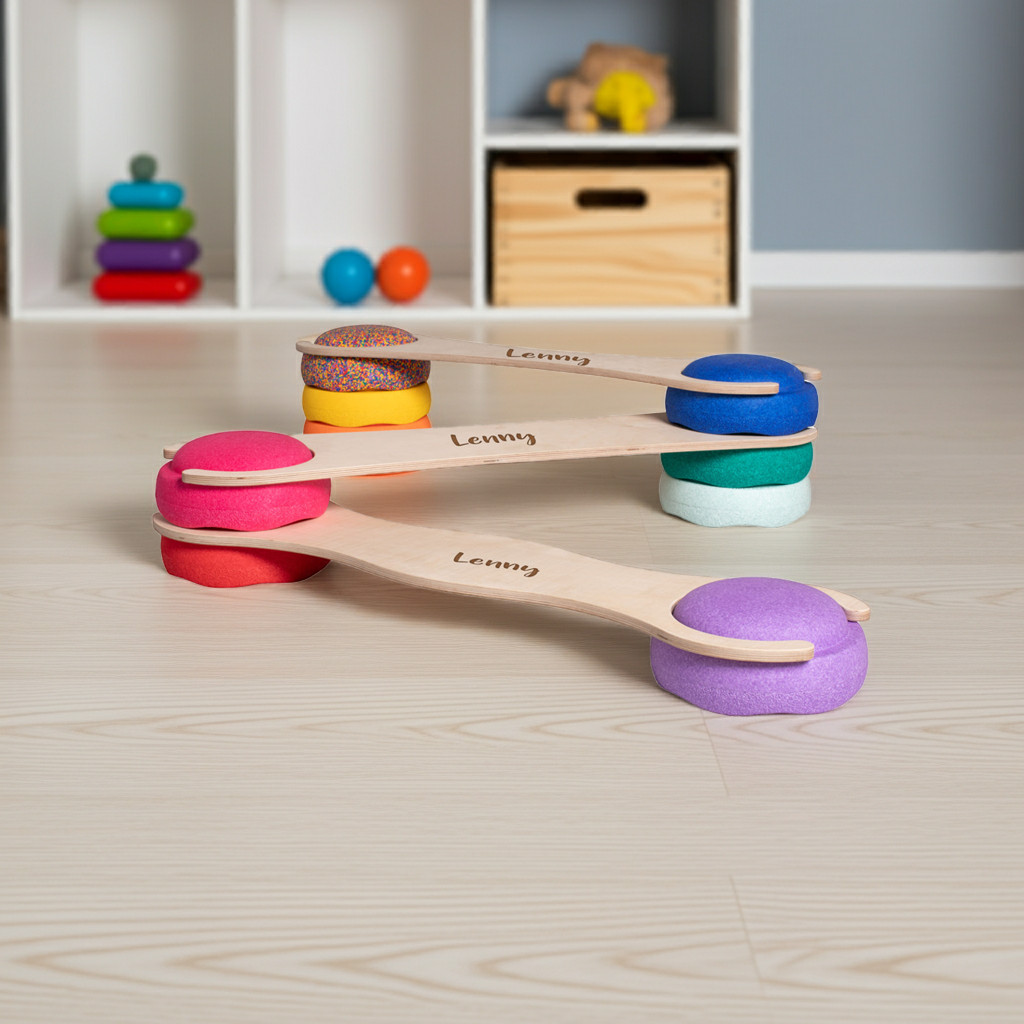 Personalisiertes tiSsi Balance Board 3er-Set mit Namensgravur