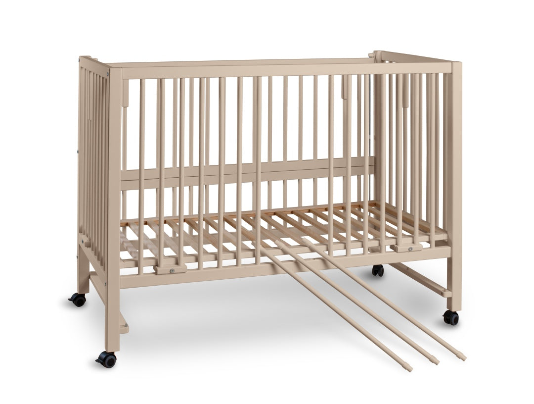 tiSsi XXL Beistellbett HAJO in Seiden-Beige mit höhenverstellbarer Liegefläche