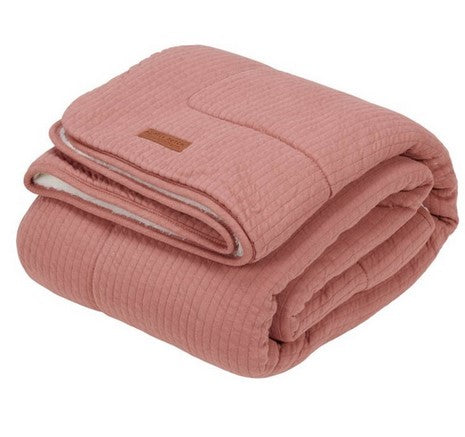 Pure Pink Blush crib blanket | Little Dutch